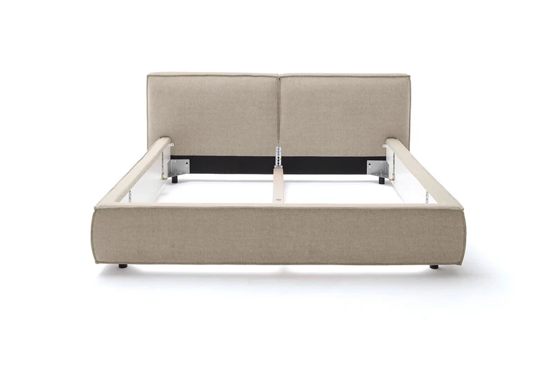 KAWOLA Bett CARLO Polsterbett Stoff taupe