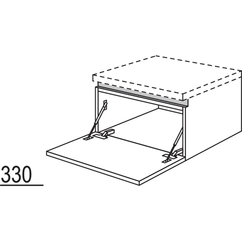 nobilia Unterschrank mit Barklappe NUKB100-36 100 cm