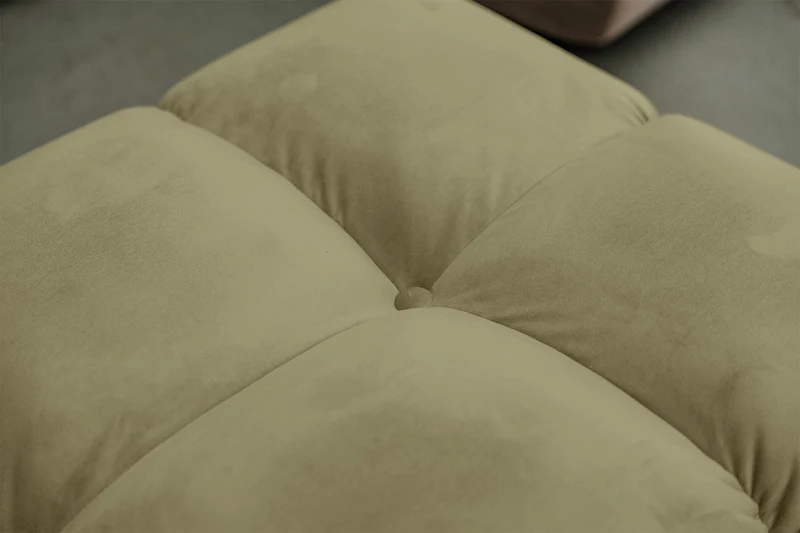 KAWOLA Polsterhocker VIVIEN Hockerbank Velvet oliv