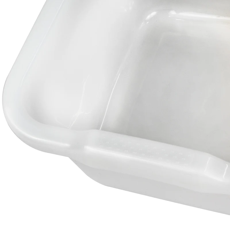 12x Schüssel 16 Liter quadratisch 38x37x18 cm weiß - aus PP-Kunststoff - Universal Haushaltsschüssel Waschschüssel Küchenschüssel Spülschüssel Kunststoff Fußbad Pflege - nestbar