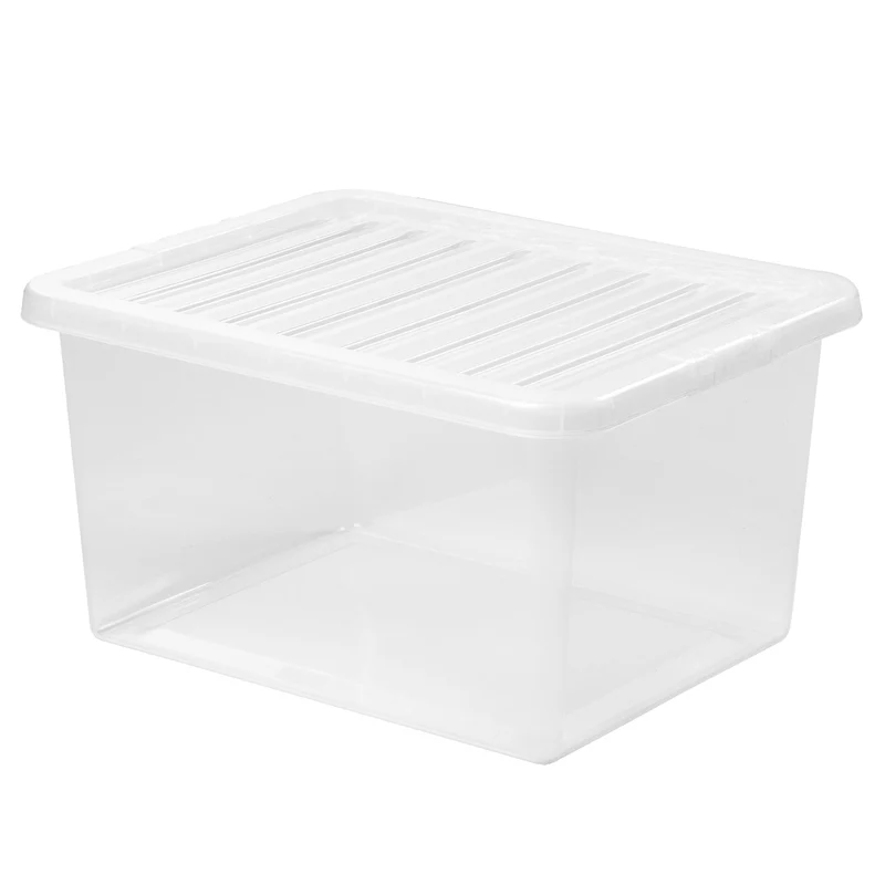Aufbewahrungsbox mit Deckel 37 Liter - 49x39x27cm - transparent - stapelbar