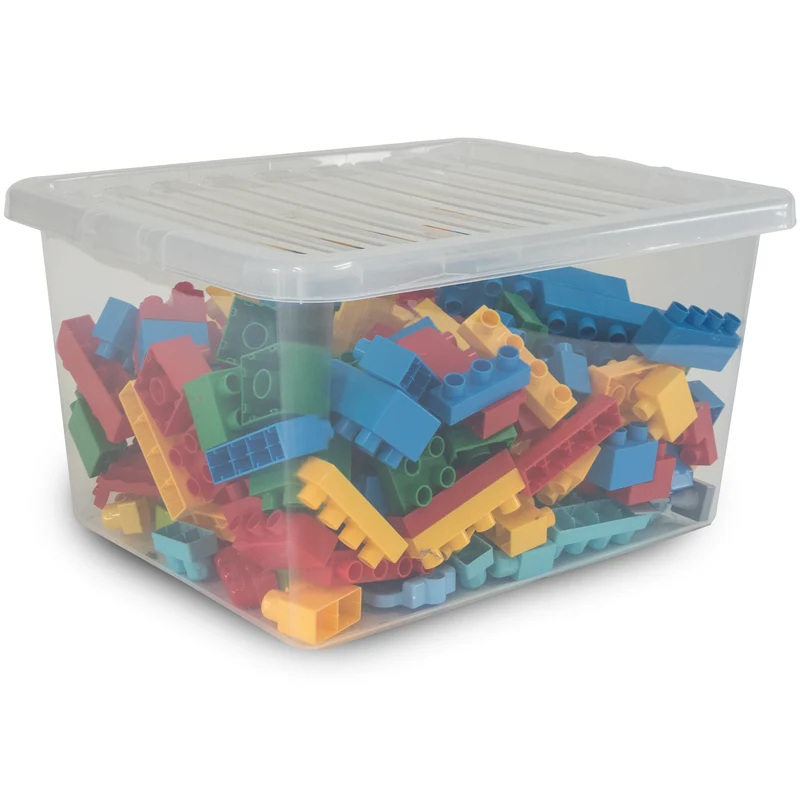 Aufbewahrungsbox mit Deckel 37 Liter - 49x39x27cm - transparent - stapelbar