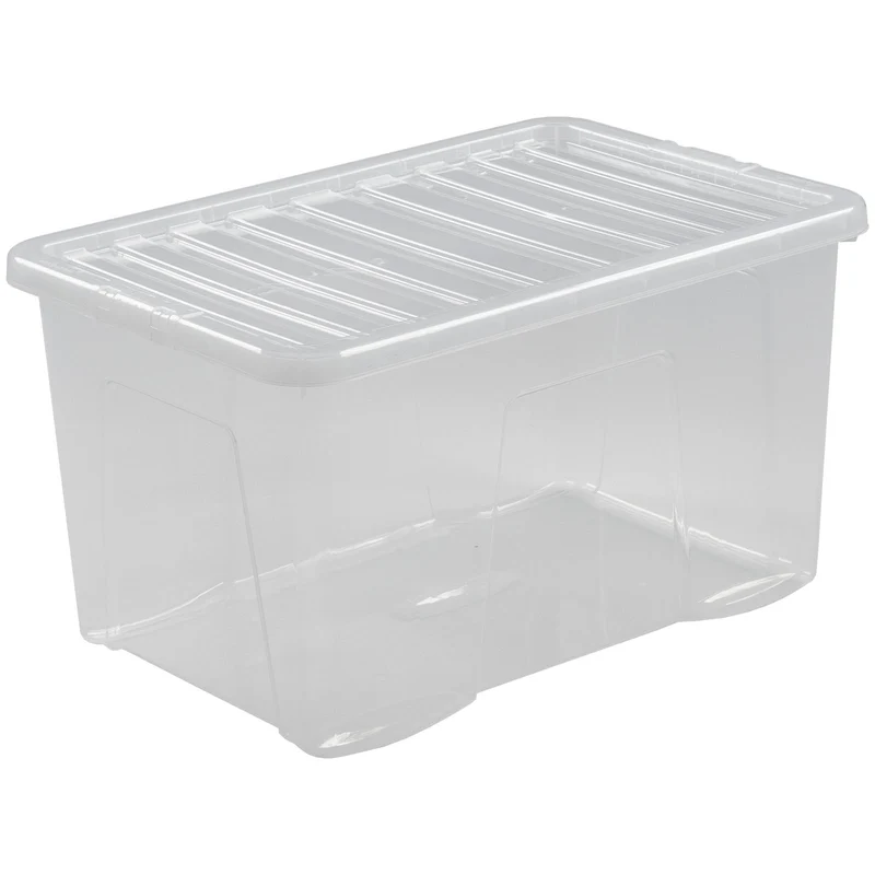 Aufbewahrungsbox mit Deckel 60 Liter - 60x40x33cm - transparent - stapelbar