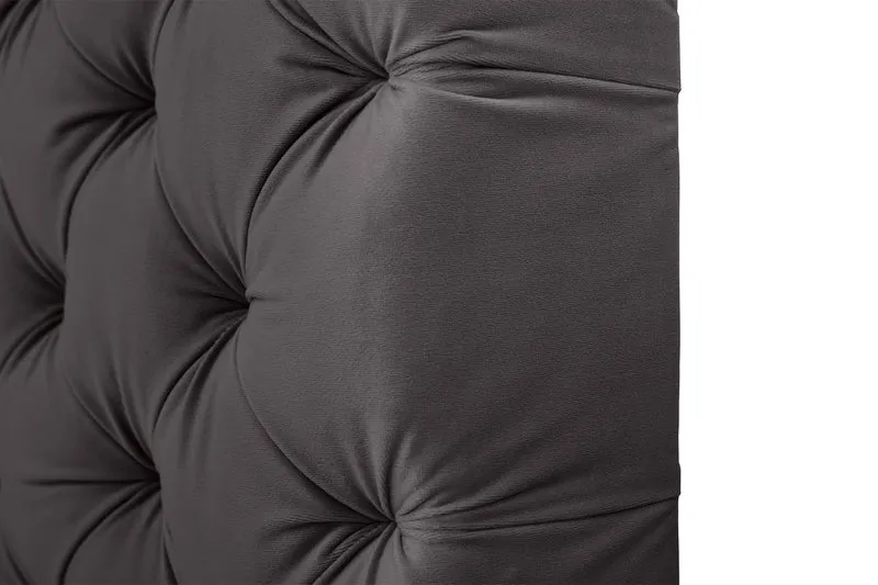 KAWOLA Bett SINDAR Boxspringbett Stoff anthrazit
