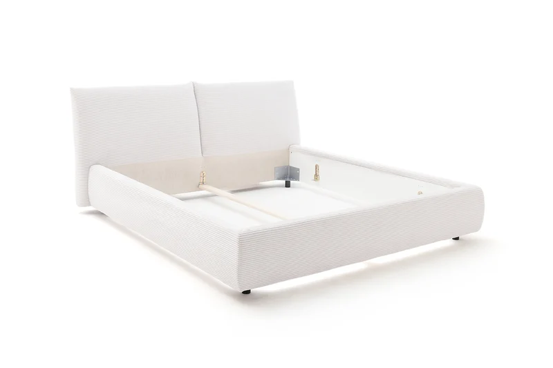KAWOLA Bett HENRY Polsterbett Cord cremeweiß