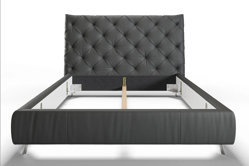 KAWOLA Bett ANNY Polsterbett Leder schwarz
