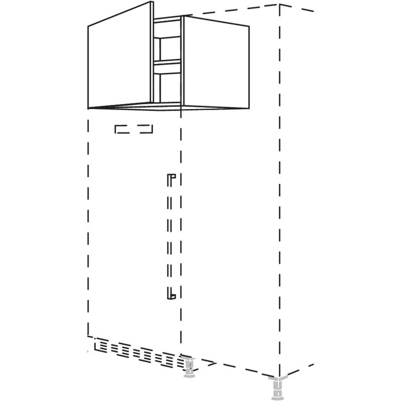 nobilia Überbauschrank für freistehende Kühlschränke UFK76-51 76,2 cm