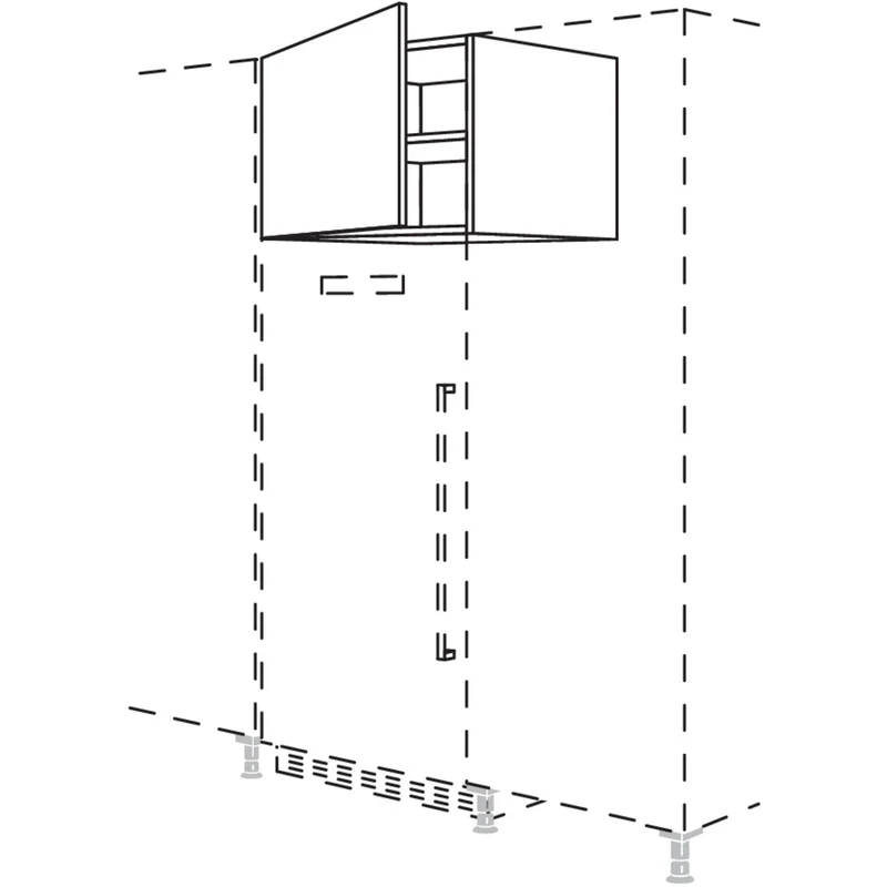 nobilia Überbauschrank für freistehende Kühlschränke UFK76-51 76,2 cm
