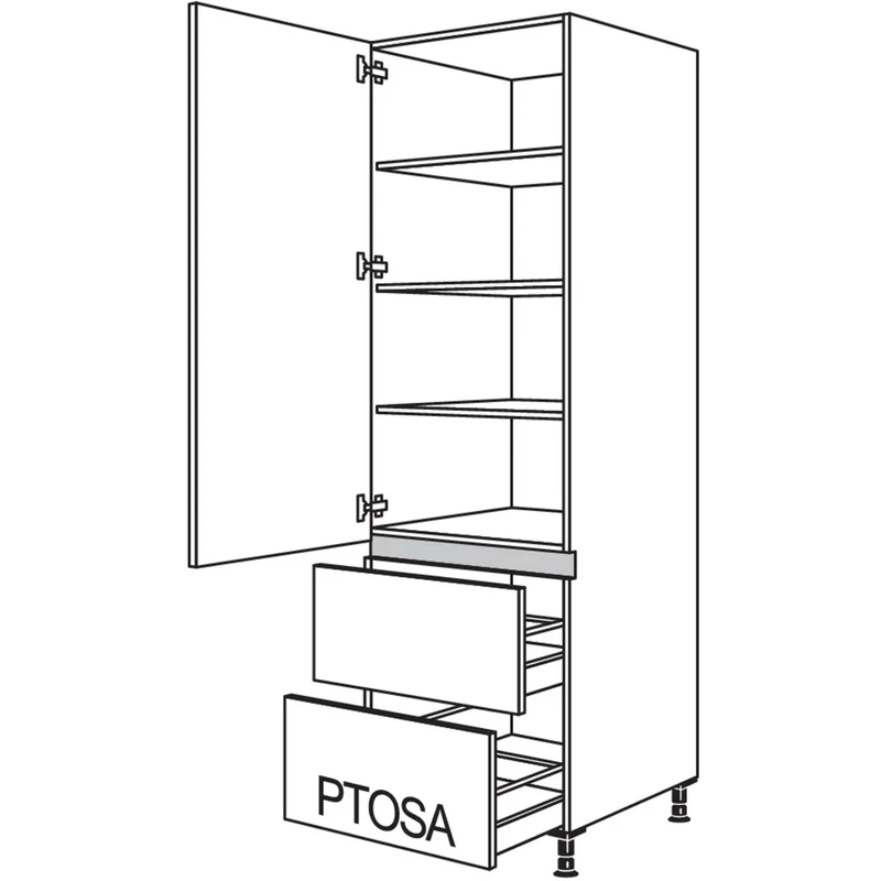 nobilia Geschirr-/ Vorratsschrank LH2A60-3 60 cm