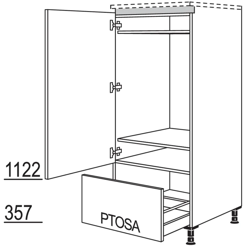 nobilia Geräte-Umbau Kühlautomat LG88A 60 cm