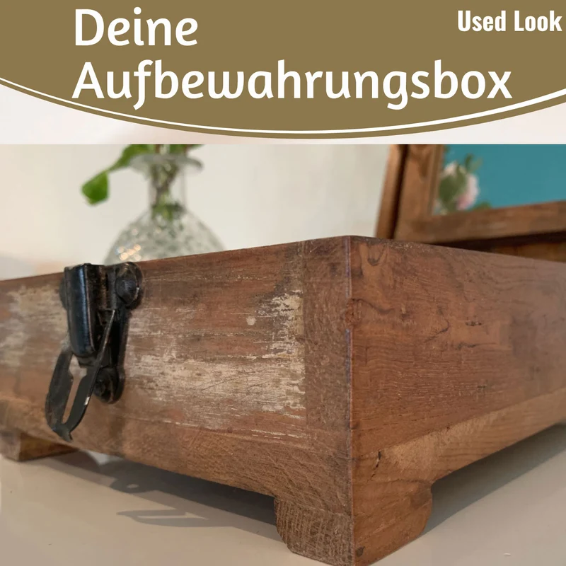 Barber Utensilienbox Teak Holz 22x13cm Rasierbox Schmuckschatulle Schminkbox