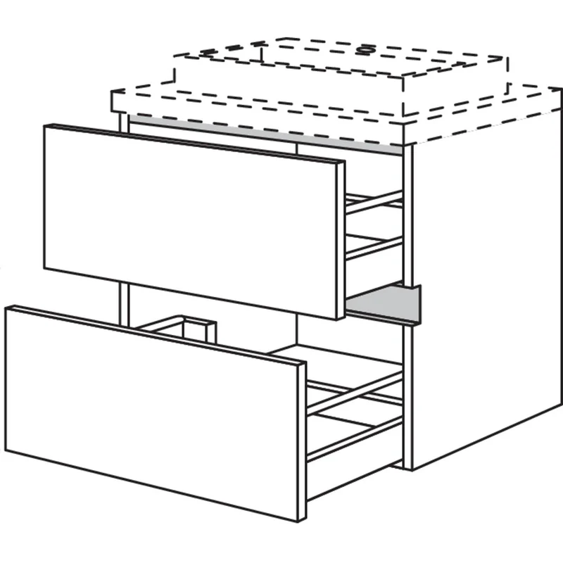 nobilia Waschtischschrank NBW2A45-60 45 cm