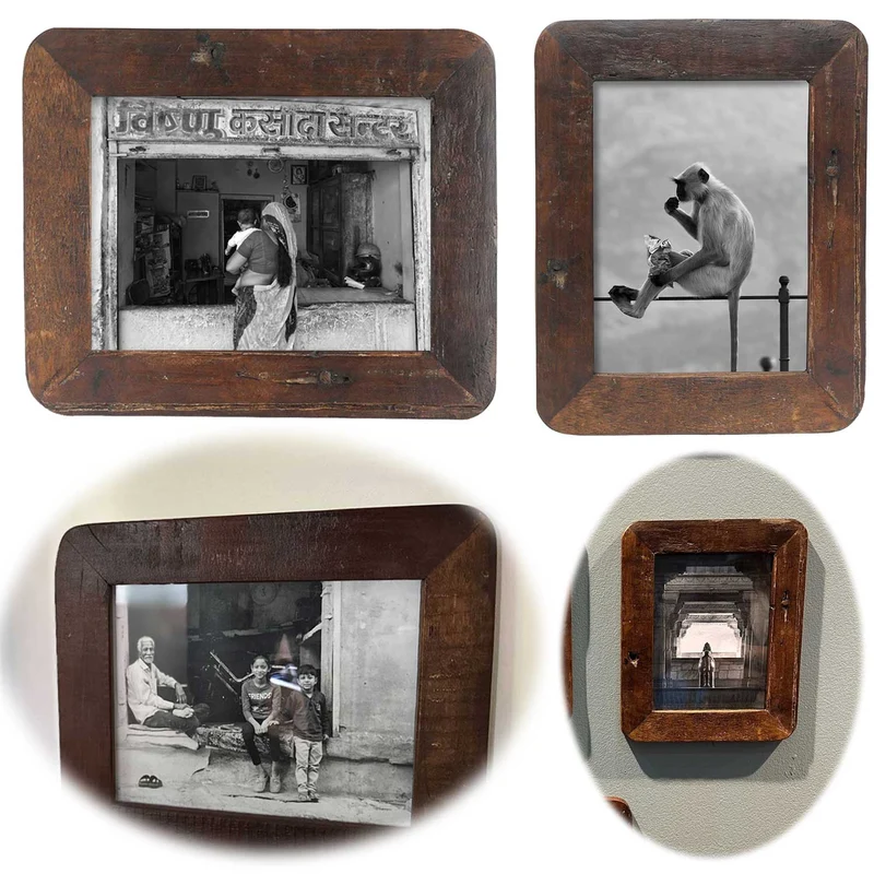 Vintage Bilderrahmen Dehli 20x15cm Fundholz Recycelt Fotorahmen Retro