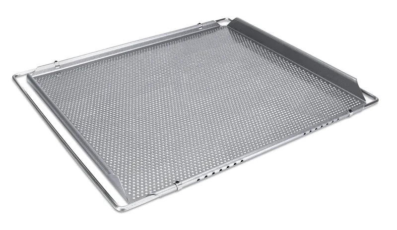 Städter 'WE-LOVE-BAKING-Herdbackblech 40 x 35 cm Silber mit Spezial-Lochung'