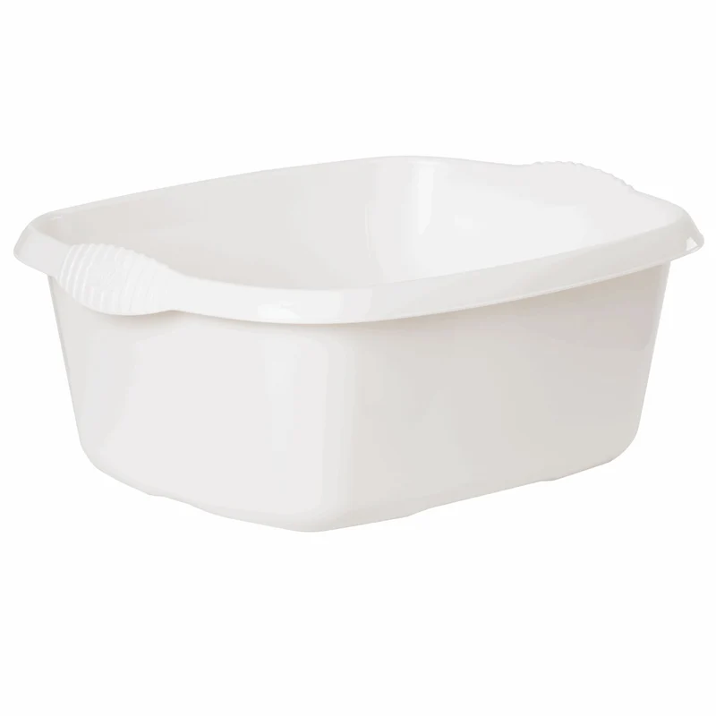 Schüssel rechteckig - 12 Liter - 32x39 cm - Waschschüssel Spülschüssel Wasserschüssel Lebensmittelecht Kunststoff Spüle Haushaltsschüssel Universal Küchenschüssel Pflege nestbar