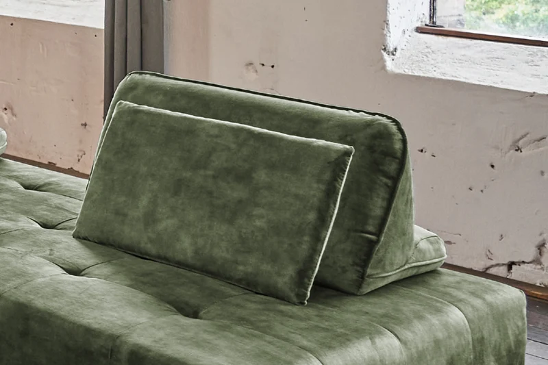 KAWOLA Rückenkissen WIOLO velvet moosgrün