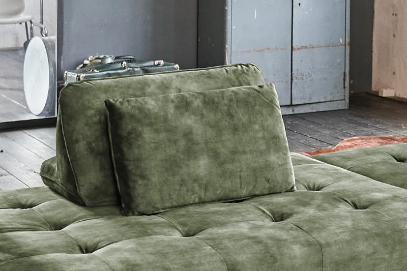 KAWOLA Rückenkissen WIOLO velvet moosgrün