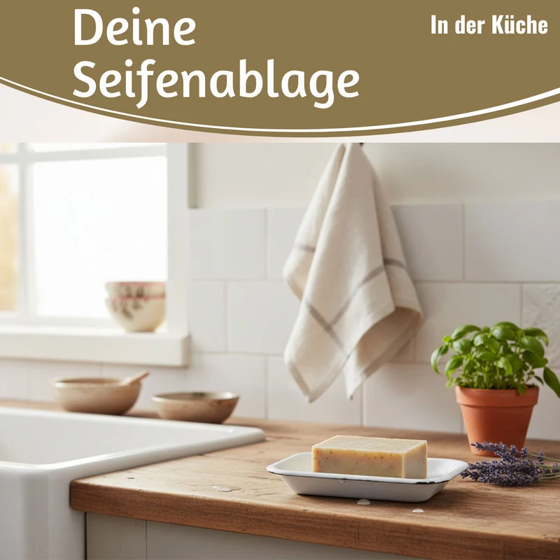 IB Laursen Emaille Seifenschale 2-tlg Weiß 15cm mit Ablauf Altum Seifenablage