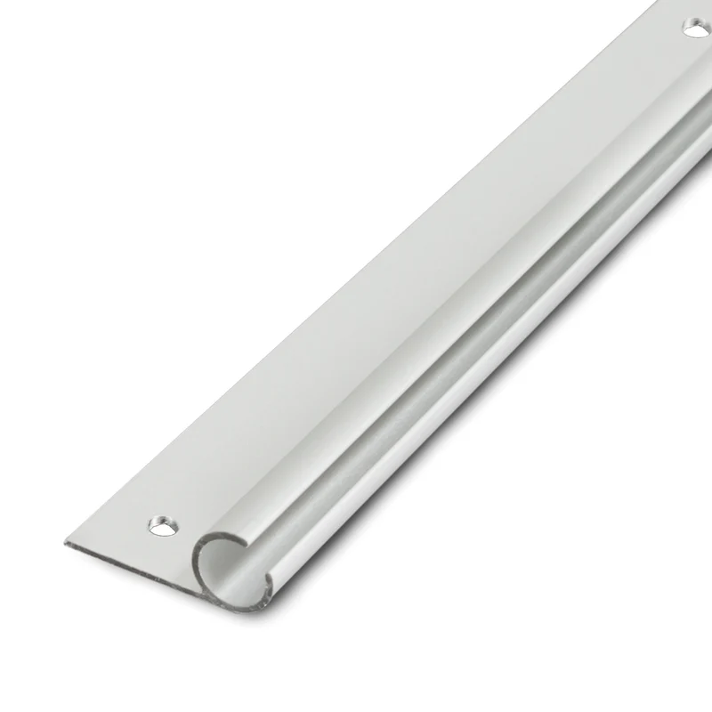 Alu Kederschiene - 1,2 Meter - Neigung 45° - Ø10mm (passend für 7-9mm Keder) - Kederleiste Aluminium Leiste für Wohnwagen Wohnmobil Reisemobil Vorzeltschiene - silber
