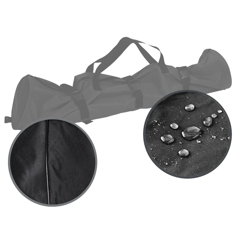 Aufbewahrungstasche für Zeltstangen - 110 x D-20cm - Transport Tasche - Tragetasche schwarz - 300D Polyester - Wasserabweisend - mit Zugriemen