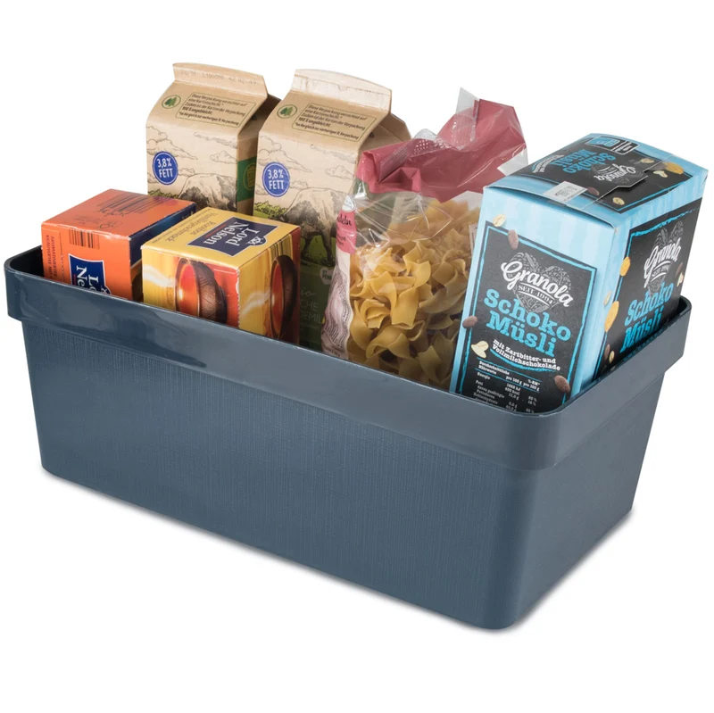 Ordnungsbox - 36,5x22x14 cm - 9 Liter - Ordnungskorb Schubladenorganizer Organizerbox Ordnungssystem Kunststoff Aufbewahrung Schrank Bad