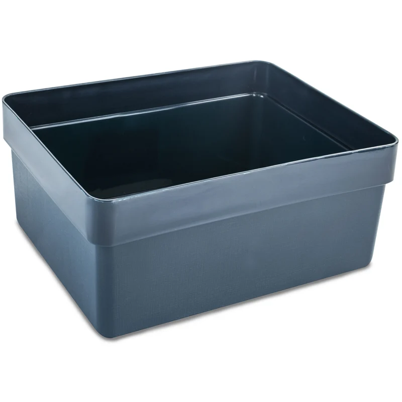 Ordnungsbox - 16x12x8 cm - 1,2 Liter - Ordnungskorb Schubladenorganizer Organizerbox Ordnungssystem Kunststoff Aufbewahrung Schrank Bad