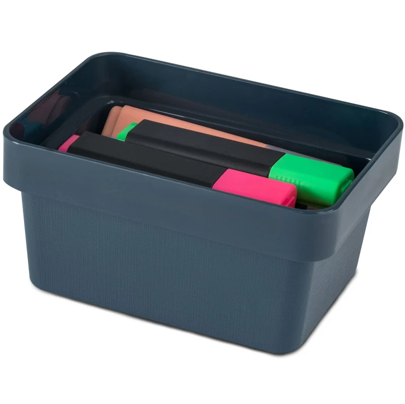 Ordnungsbox - 16x12x8 cm - 1,2 Liter - Ordnungskorb Schubladenorganizer Organizerbox Ordnungssystem Kunststoff Aufbewahrung Schrank Bad
