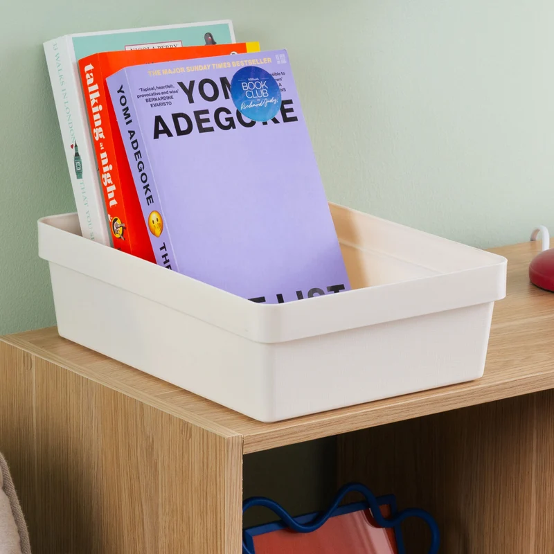 Ordnungsbox - 28x20x8 cm - 4 Liter - Ordnungskorb Schubladenorganizer Organizerbox Ordnungssystem Kunststoff Aufbewahrung Schrank Bad