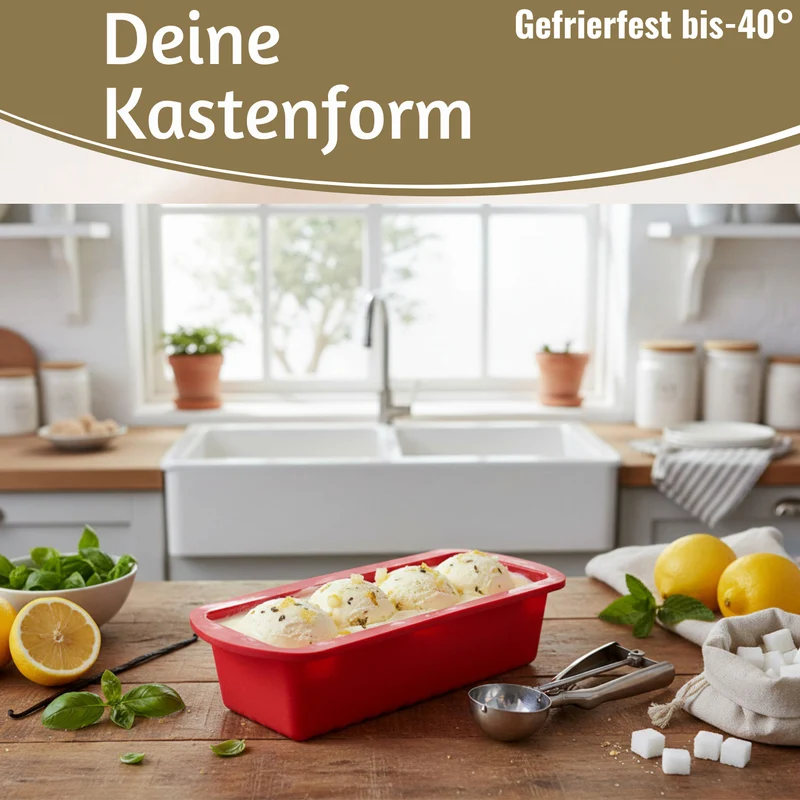 2x Silikon Königskuchenform 25cm Backform Kuchenform Kastenform Brotbackform