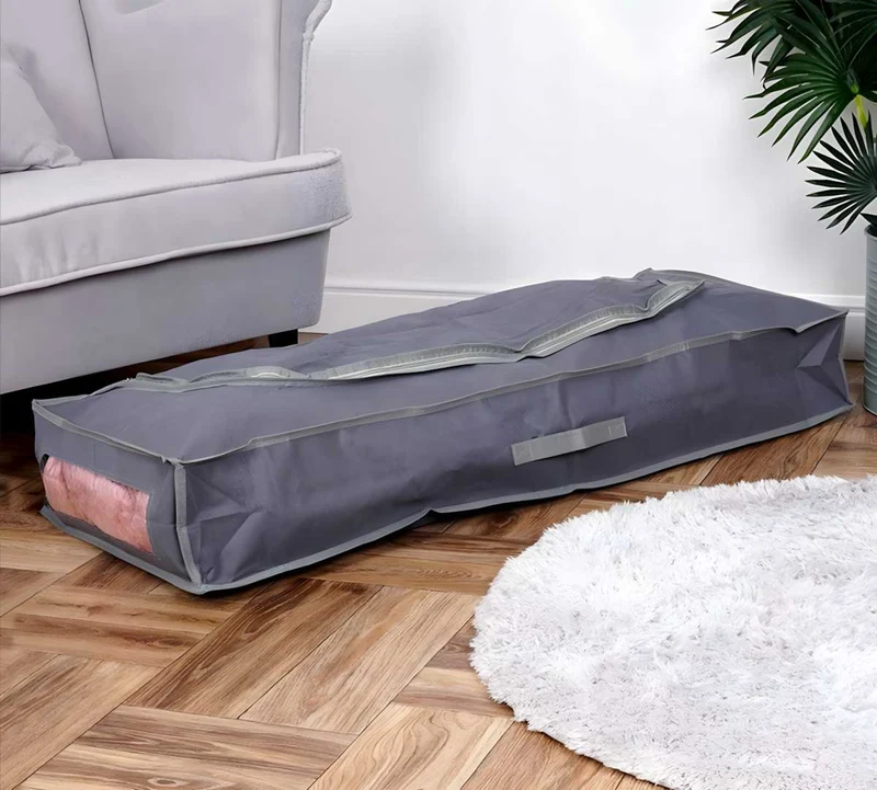 XL Vlies Unterbettkommode Grau 105x45x16 Unterbettbox Aufbewahrungsbox
