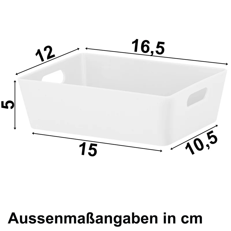 Schminktisch Schubladen Organizer 5 cm hoch - 10 Teile - Boxen in 3 Größen Ordnungssystem - Set - 55x58 cm - Aufbewahrungsbox Box Schubladeneinsatz