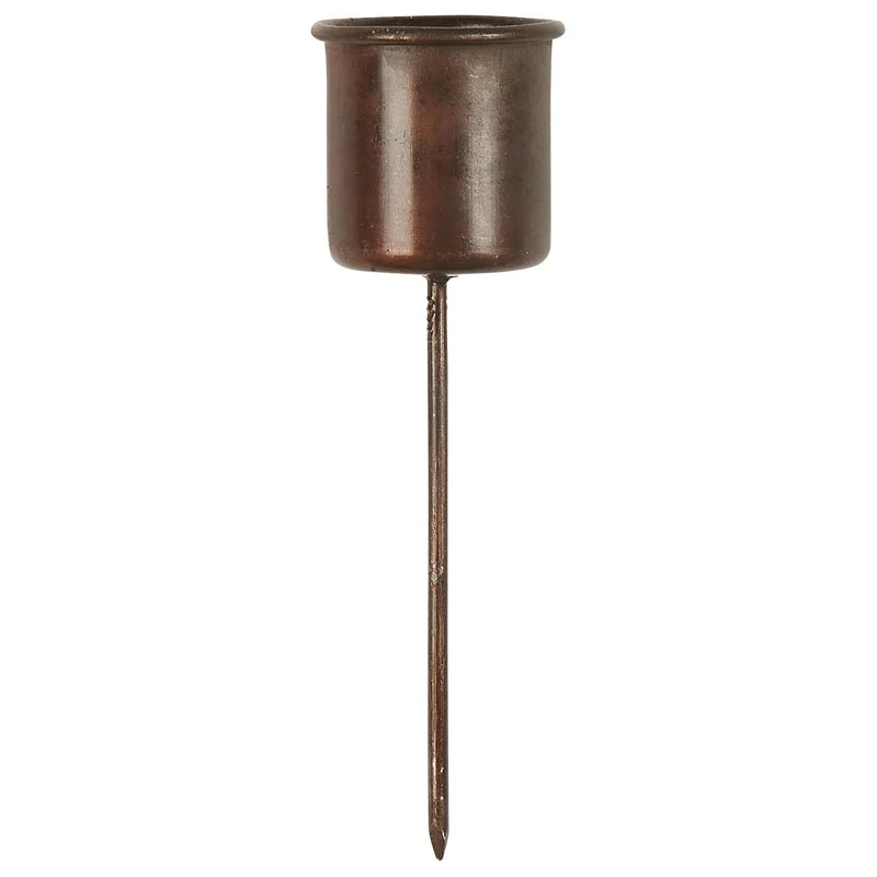 IB Laursen Metall Stabkerzenhalter Kupfer Braun 8cm Spieß Kerzenständer Kerzenstecker