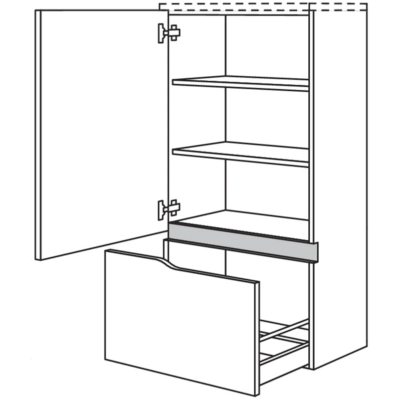 nobilia Abschluss-Midischrank Curve NBMAAC60-130 60 cm