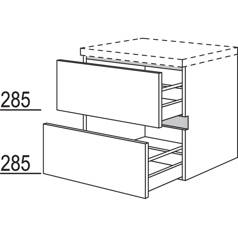 nobilia Auszugschrank NBU2A60-60 60 cm
