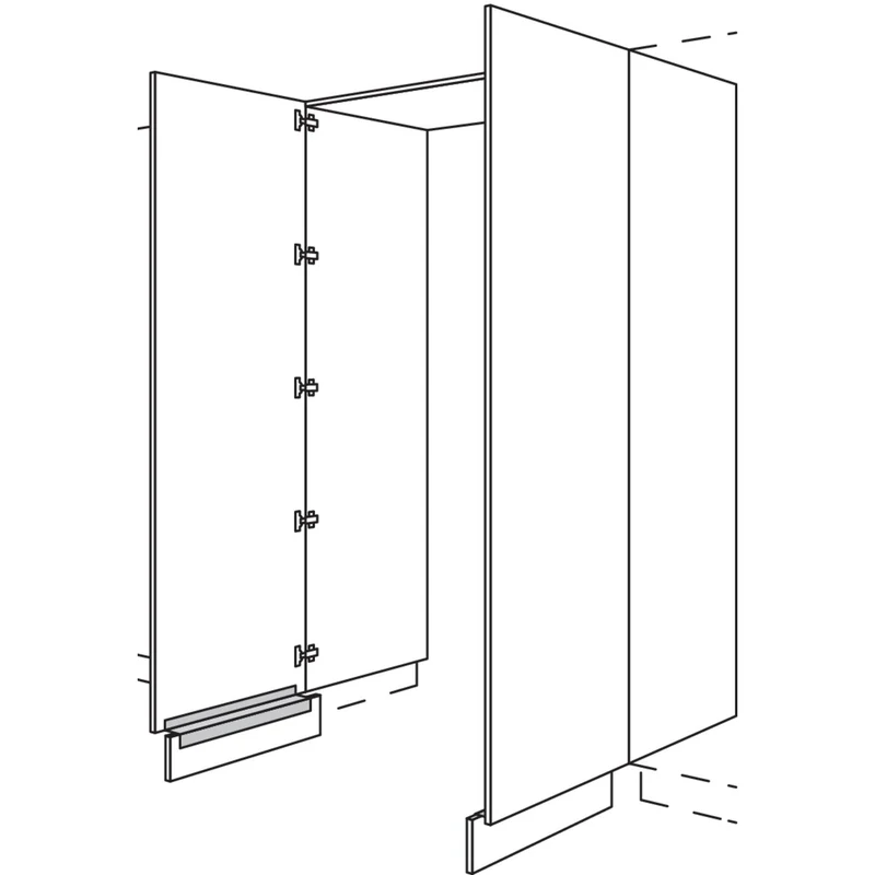 nobilia XL-Hochschrank-Durchgangstür HWDTF80-3X