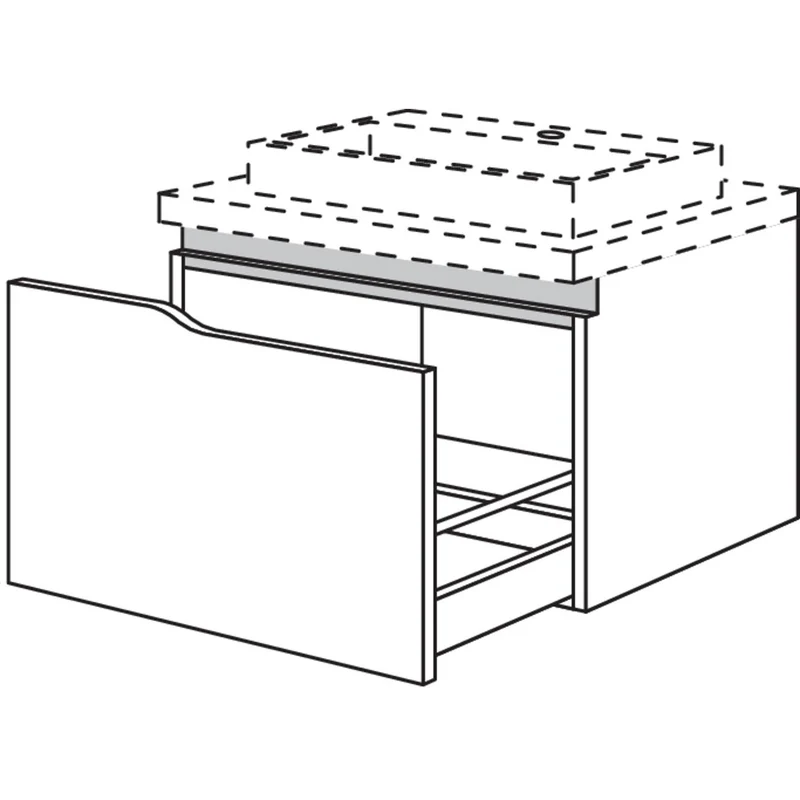 nobilia Abschluss-Waschtischschrank Curve NBWAAC60-43 60 cm