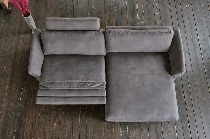 KAWOLA Sofa MALTA Ecksofa Stoff grau