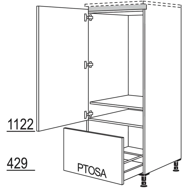 nobilia XL-Geräte-Umbau Kühlautomat LG88A-X 60 cm