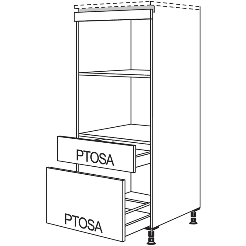 nobilia XL-Geräte-Umbau für Mikrowelle und Dampfgarer / Kompaktgerät LGMDKS-X 60 cm