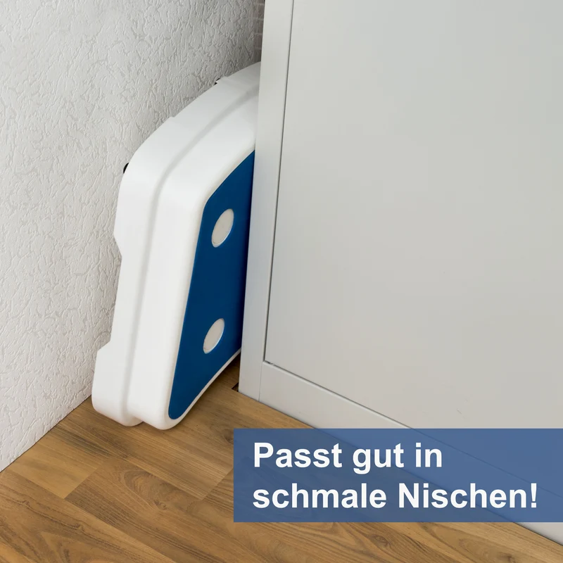 Caravan Trittstufe 48x38x10 cm Halbe Stufe aus Kunststoff bis zu 150kg belastbar mit Anti-Rutsch-Trittfläche Einstiegshilfe Einzeltritt Faltbar Wohnwagen Wohnmobil Fußbank Trittleiter
