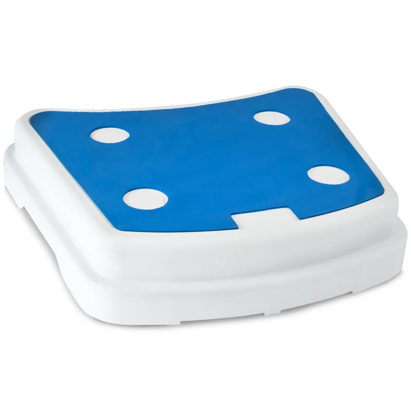 Caravan Trittstufe 48x38x10 cm Halbe Stufe aus Kunststoff bis zu 150kg belastbar mit Anti-Rutsch-Trittfläche Einstiegshilfe Einzeltritt Faltbar Wohnwagen Wohnmobil Fußbank Trittleiter