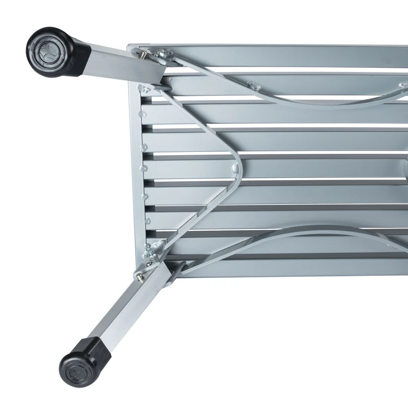 Caravan Trittstufe Klappbare Stufe 63x48x24 cm aus Aluminium bis zu 150kg belastbar mit Anti-Rutsch-Trittfläche Einstiegshilfe Einzeltritt Faltbar Wohnwagen Wohnmobil Fußbank Trittleiter