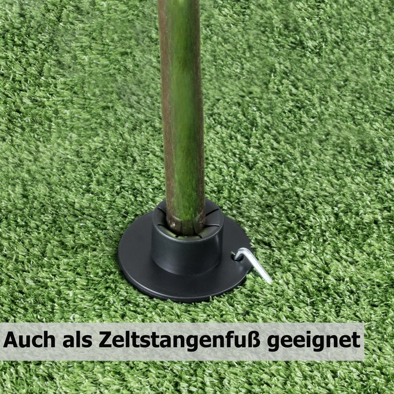 Bigfoot Universal Fußkappen für Ø2-3,5cm Einsinkschutz für Garten-Stuhl Camping-Tisch verhindert Einsinken Fußteller Beinkappen Bodenschutz Rund Stuhlfuß Zellstangenfuß Tarpstangenteller