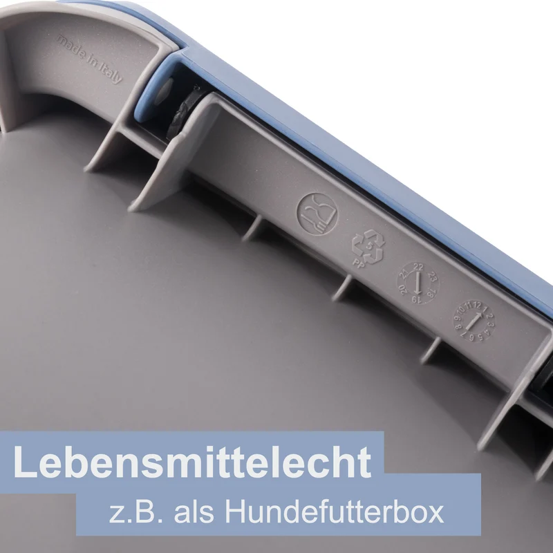 3x Abfalleimer 7 Liter 23x19x30,5cm - mit Gummidichtung im Deckel mit dem Henkel verschließbar - Geruchstdichter Mülleimer Biomüll Windeleimer Wickeleimer Hygieneeimer Katzeneimer Küche Kompost