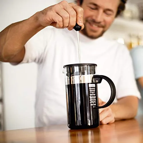 Bodum 1573-01 bistroNOUVEAU Kaffeebereiter (French Press System, Spülmaschinengeeignet), 0,35 liters schwarz