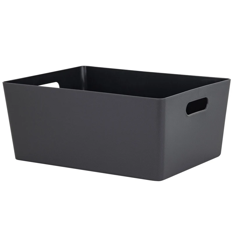 Ordnungsbox - Lederoptik - DINA4 - 35x26x15cm - 11.5 Liter - Ordnungskorb - Schubladenorganizer - Organizerbox Ordnungssystem Aufbewahrung