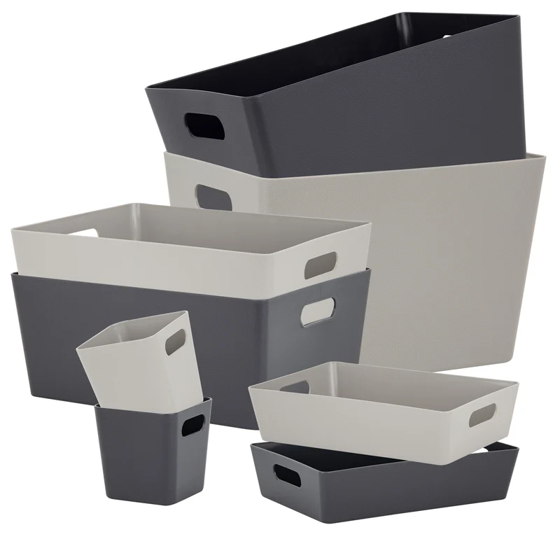Ordnungsbox - Lederoptik - DINA4 - 35x26x15cm - 11.5 Liter - Ordnungskorb - Schubladenorganizer - Organizerbox Ordnungssystem Aufbewahrung