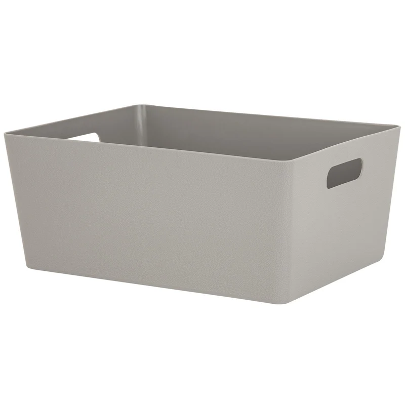 Ordnungsbox - Lederoptik - DINA4 - 35x26x15cm - 11.5 Liter - Ordnungskorb - Schubladenorganizer - Organizerbox Ordnungssystem Aufbewahrung