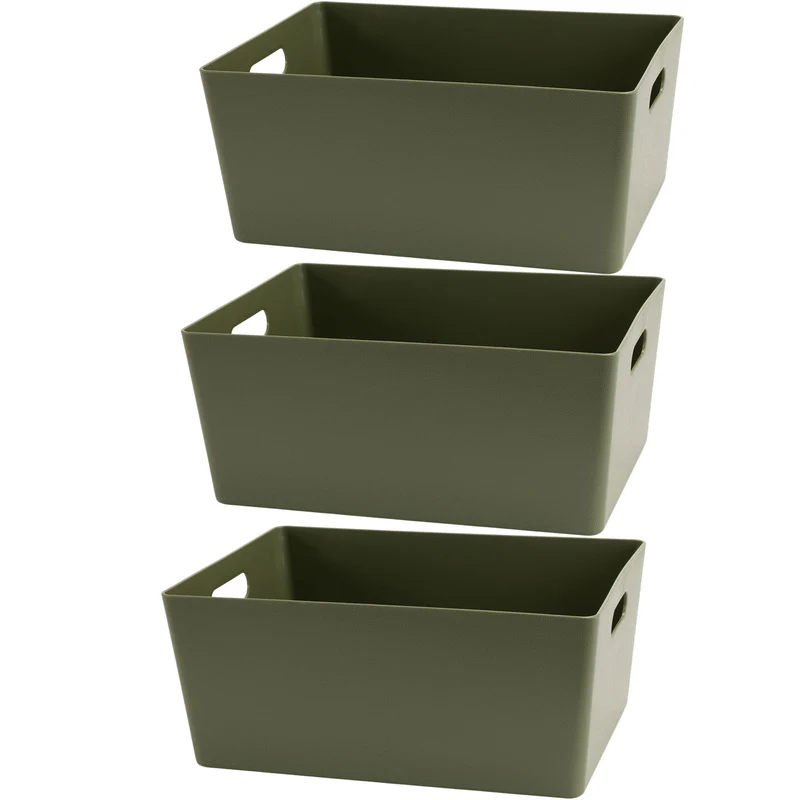 Ordnungsbox - Lederoptik - DINA4 - 35x26x15cm - 11.5 Liter - Ordnungskorb - Schubladenorganizer - Organizerbox Ordnungssystem Aufbewahrung