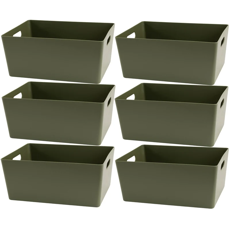 Ordnungsbox - Lederoptik - DINA4 - 35x26x15cm - 11.5 Liter - Ordnungskorb - Schubladenorganizer - Organizerbox Ordnungssystem Aufbewahrung